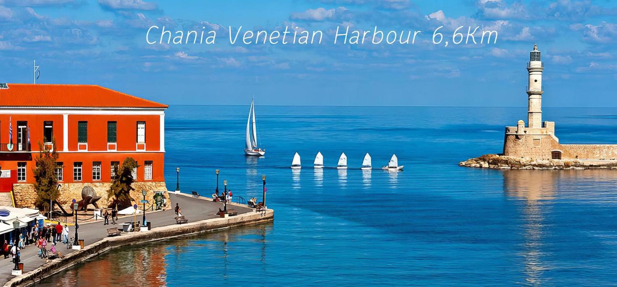 Souda Bay View With Private Pool Near Chania City Luaran gambar